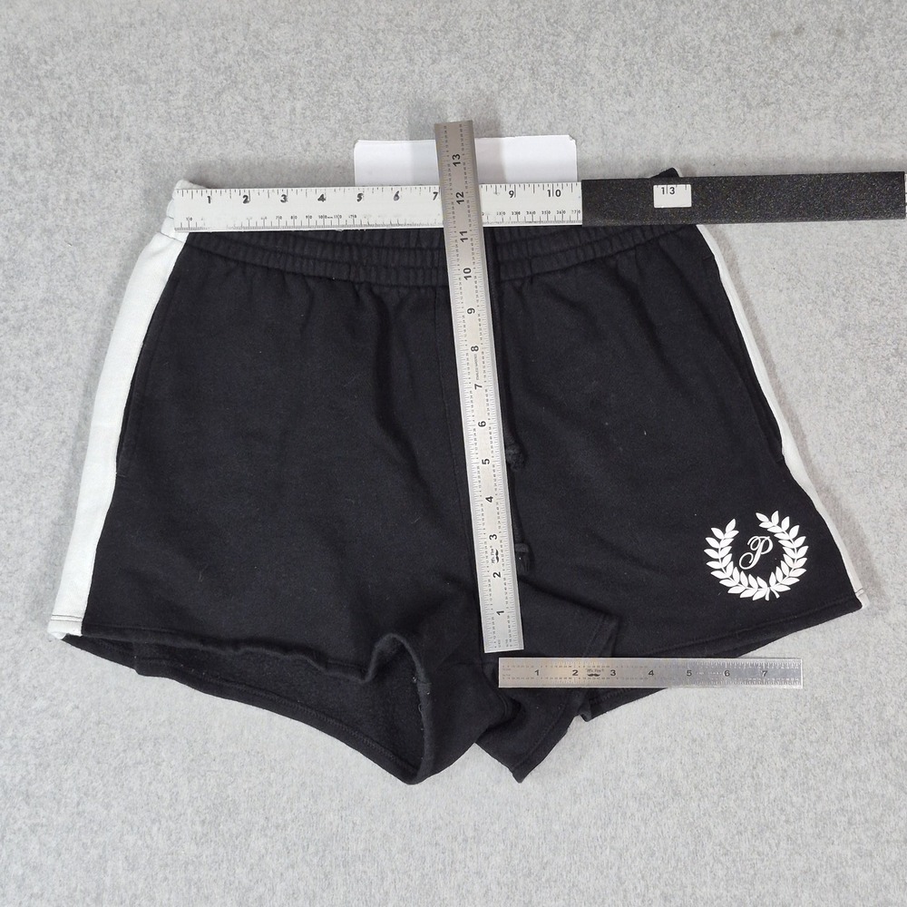 PINK Victoria's Secret Women Activewear Shorts M Black Sweat Laurel Logo